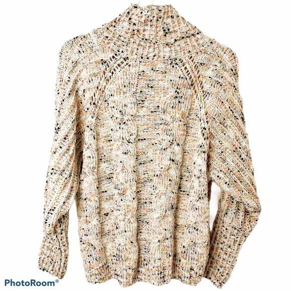 𝅺MOON & Madison Confetti Slub Cowl Neck Sweater NWT Size XS - Picture 4 of 12